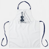 Minimaler negativer Violinraum Moderner Violinist Schürze (Vorderseite)