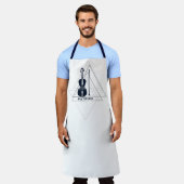 Minimaler negativer Violinraum Moderner Violinist Schürze (Getragen)