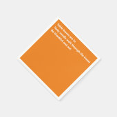 Minimaler Orange Erntedank Modernes Dankbares Gedi Serviette (Ecke)