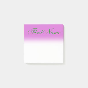 Minimaler Orchideenuntergrund + Waldgrünname Post-it Klebezettel