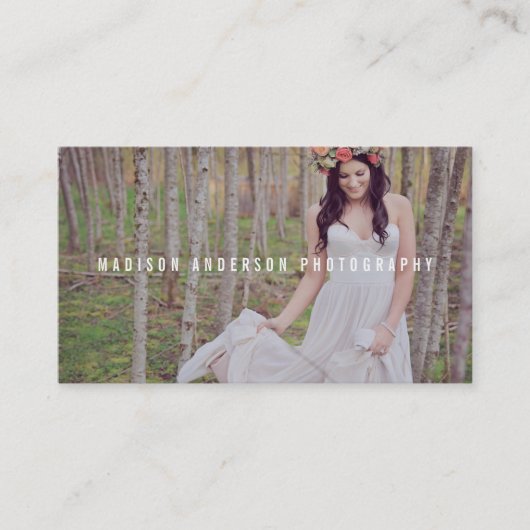 Minimaler Overlay | Visitenkarten für Fotografie Visitenkarte (Vorderseite)