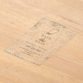 Minimaler Oyster-Strand für Wasserfarben Save the Acryleinladungen (Ablage )