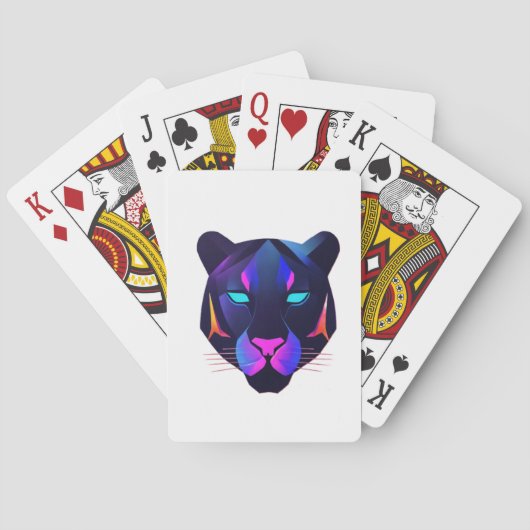 Minimaler Panther Abstract Logotyp | Moderne Luxus Spielkarten (Rückseite)