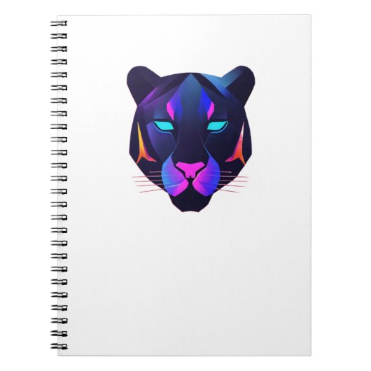 Minimaler Panther Abstract Logotype | Moderne Luxu Notizblock (Vorderseite)