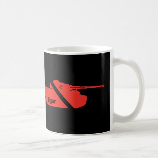 Minimaler Panzerkampfwagen VI, rot - schwarz Kaffeetasse (Rechts)