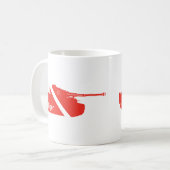 Minimaler Panzerkampfwagen VI, rot - weiß Kaffeetasse (Vorderseite Links)