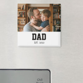 Minimaler Papa Established Vatertag Geschenk Magne Magnet