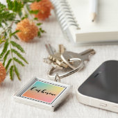 Minimaler Pastel-Gradient-Individuelle Name Schlüsselanhänger (Seite)
