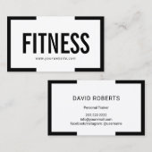 Minimaler Personal Trainer für die Black Frame Fit Visitenkarte (Vorne/Hinten)