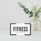 Minimaler Personal Trainer für die Black Frame Fit Visitenkarte (Stehend Vorderseite)