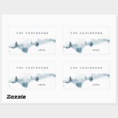 Minimaler personalisierter Farbwald Rechteckiger Aufkleber (Blatt)