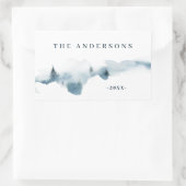 Minimaler personalisierter Farbwald Rechteckiger Aufkleber (Tasche)