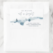 Minimaler personalisierter Farbwald Rechteckiger Aufkleber (Tasche)