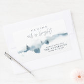 Minimaler personalisierter Farbwald Rechteckiger Aufkleber (Umschlag)