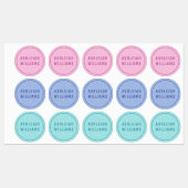 Minimaler Personalisierter Mädchenname Etiketten (Blatt)