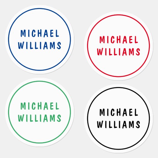 Minimaler Personalisierter Name Etiketten (Gruppe)