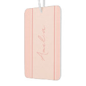 Minimaler Personalisierter Rosa Autolufterfrischer (Links)