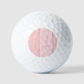 Minimaler Personalisierter Rosa Golfball (Vorderseite)
