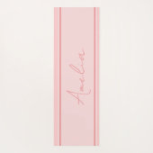 Minimaler Personalisierter Rosa Yogamatte (Rückseite)