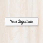 Minimaler Personalisierter Signaturenname-Script-S Türschild (Vorderseite )