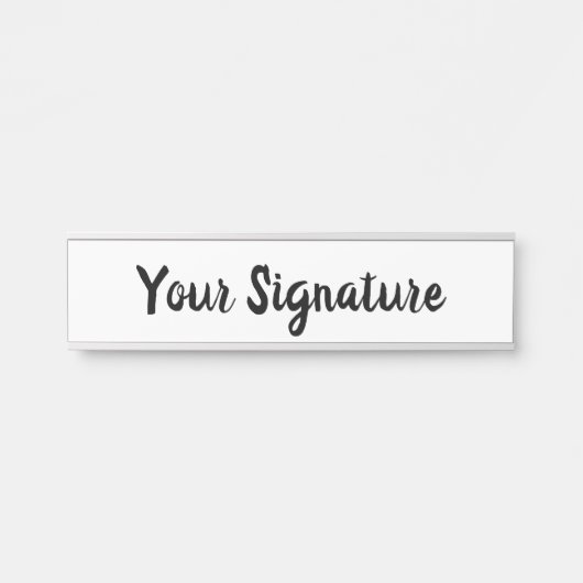 Minimaler Personalisierter Signaturenname-Script-S Türschild (Vorderseite )