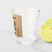 Minimaler personalisierter Trauzeugen Gold Schnapsglas (Rechts)