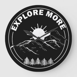 Minimaler Pinienwald Große Wanduhr
