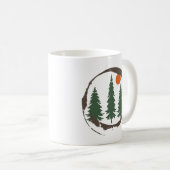 Minimaler Pinienwald Kaffeetasse (VorderseiteRechts)