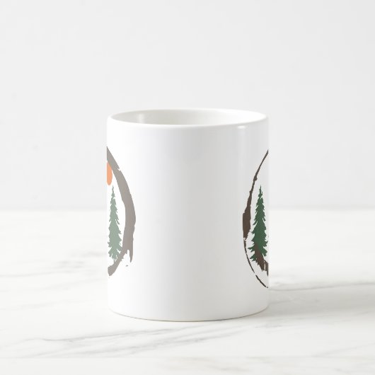 Minimaler Pinienwald Kaffeetasse (Mittel)