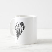 Minimaler Pinienwald Kaffeetasse (Vorderseite Links)