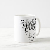 Minimaler Pinienwald Kaffeetasse (VorderseiteRechts)