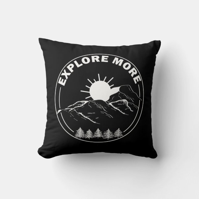 Minimaler Pinienwald Kissen (Vorderseite)