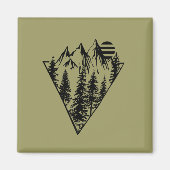 Minimaler Pinienwald Magnet (Vorne)