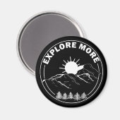 Minimaler Pinienwald Magnet (Vorderseite/Rückseite)