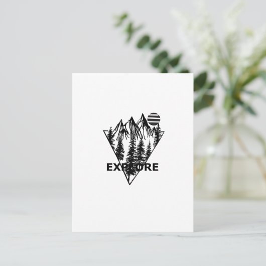 Minimaler Pinienwald Postkarte (Stehend Vorderseite)