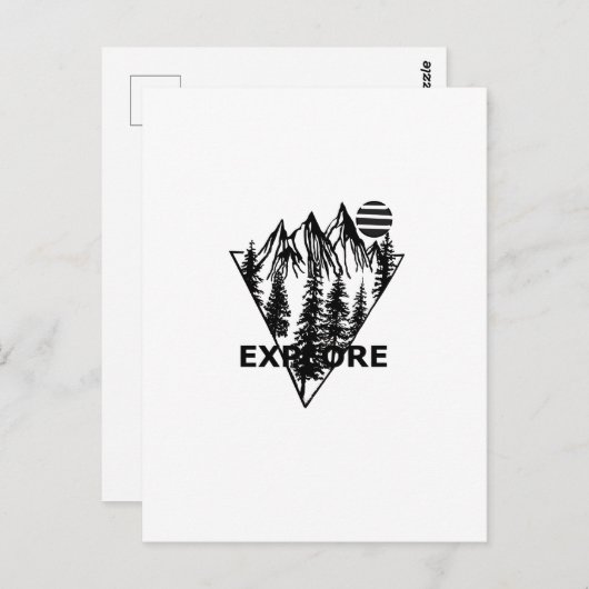 Minimaler Pinienwald Postkarte (Vorne/Hinten)