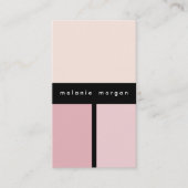 Minimaler Pink vogue black sophisticated elegant Visitenkarte (Vorderseite)