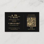 Minimaler privater Executive-Chauffeur VIP Schwarz Visitenkarte (Rückseite)
