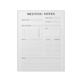 Minimaler professioneller Meeting Notes-Planer Notizblock (Rotiert)