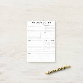 Minimaler professioneller Meeting Notes-Planer Post-it Klebezettel