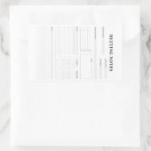 Minimaler professioneller Meeting Notes-Planer Rechteckiger Aufkleber (Tasche)