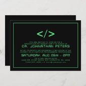 Minimaler Programmierer-Abschluss|Einladung zur Rü Einladung (Vorne/Hinten)