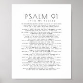 Minimaler Psalm 91 über meine Familie Christlich Poster (Vorne)