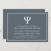 Minimaler Psychologe Abschluss|Einladung zur Pensi Einladung (Vorne/Hinten)