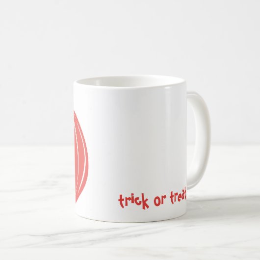 Minimaler Pumpkin-Trick oder Treat-Tasse Kaffeetasse (VorderseiteRechts)