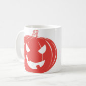Minimaler Pumpkin-Trick oder Treat-Tasse Kaffeetasse (Vorderseite Links)