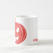 Minimaler Pumpkin-Trick oder Treat-Tasse Kaffeetasse (Mittel)