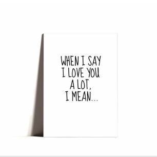 Minimaler Punny I Liebe Sie eine Lot Valentinenkar Feiertagskarte