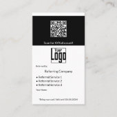 Minimaler QR-Code B2B Empfehlungskarte (Vorderseite)