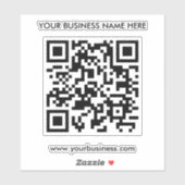 Minimaler QR Code Business Vinyl Cut Aufkleber (Blatt)